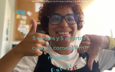 5 errores y 5 aciertos cuando comencé mi negocio online