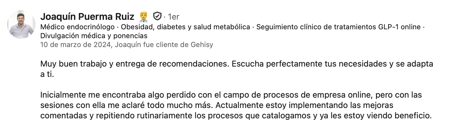Recomendación de LinkedIn